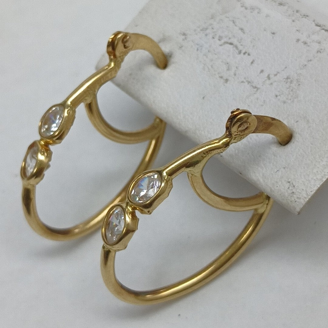 ARETES PAR ORO 14 K 2.4 GRMS (SEMINUEVO)