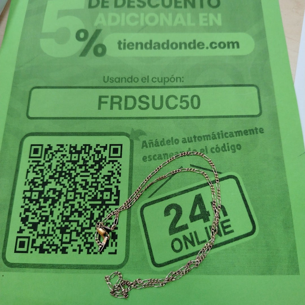CADENA ORO, ORO COMBINADO 14 K 5.1 GRMS (SEMINUEVO)