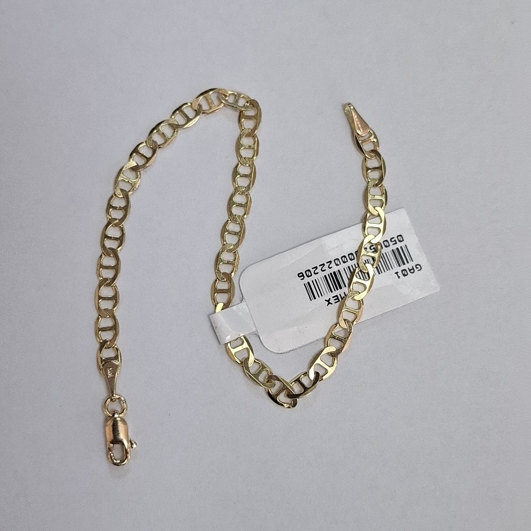PULSERAS TEJIDO MARINERA ORO 14K 16 CM 3 GR (NUEVO)
