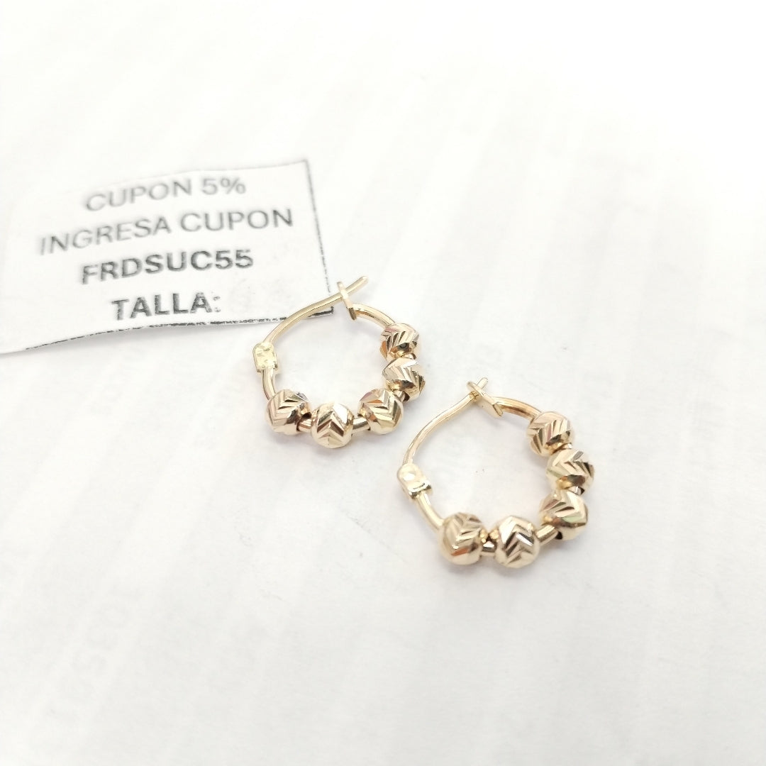 ARRACADAS PAR ORO 14 K 2.1 GRMS (SEMINUEVO)