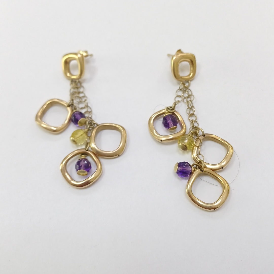 BROQUELES PAR ORO 14 K 14,50 GRMS (SEMINUEVO)