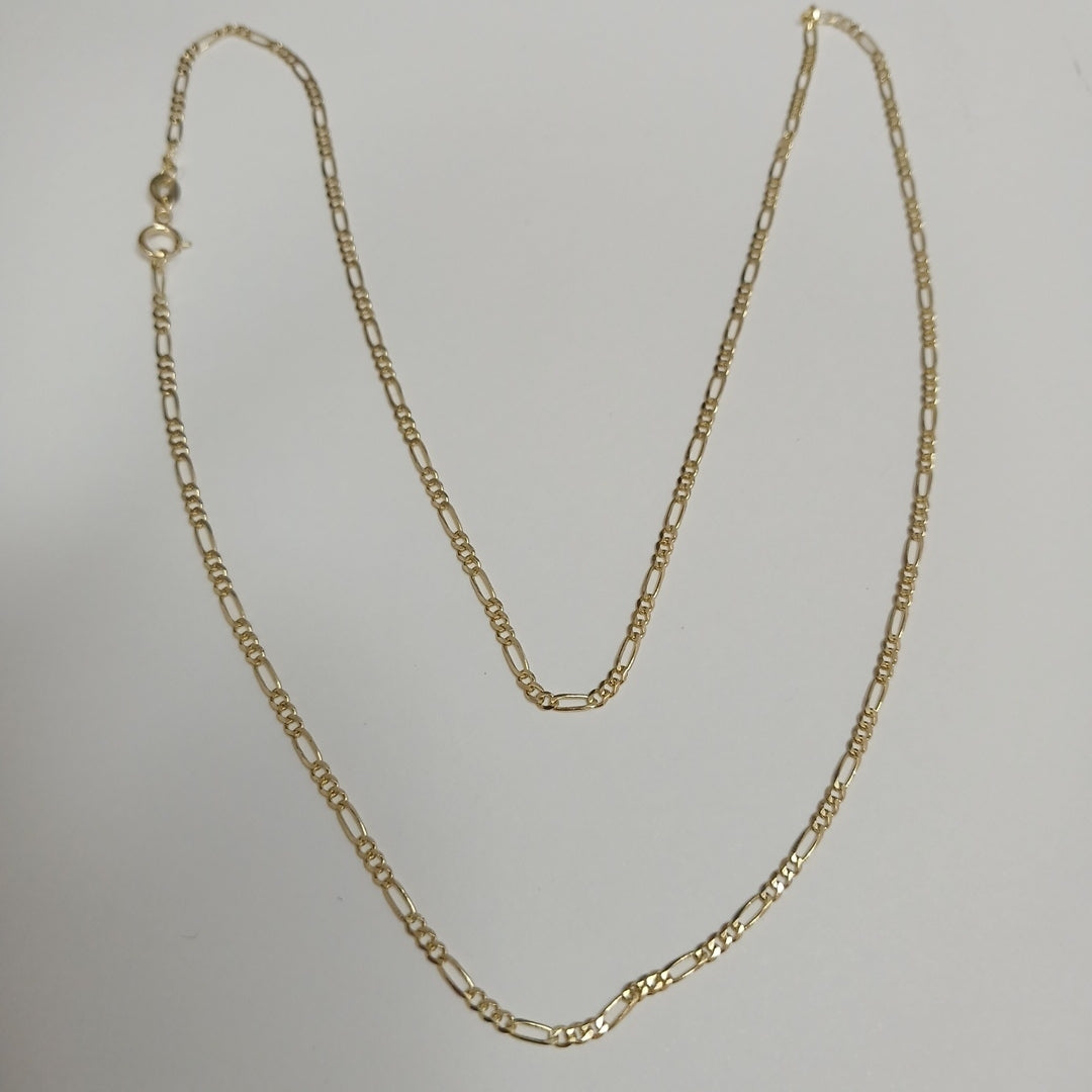 CADENAS TEJIDO 3X1 ORO 10K 55 CM 3.2 GR (NUEVO)