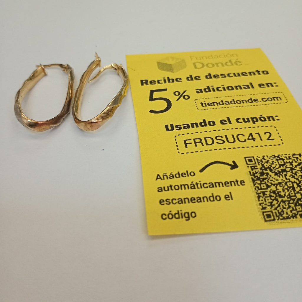 ARETES PAR ORO 10 K 2,30 GRMS (SEMINUEVO)