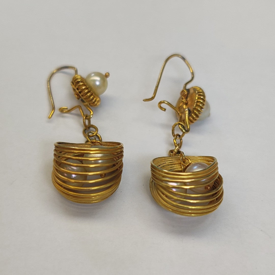 ARETES PAR ORO 14 K 9.2 GRMS (SEMINUEVO)