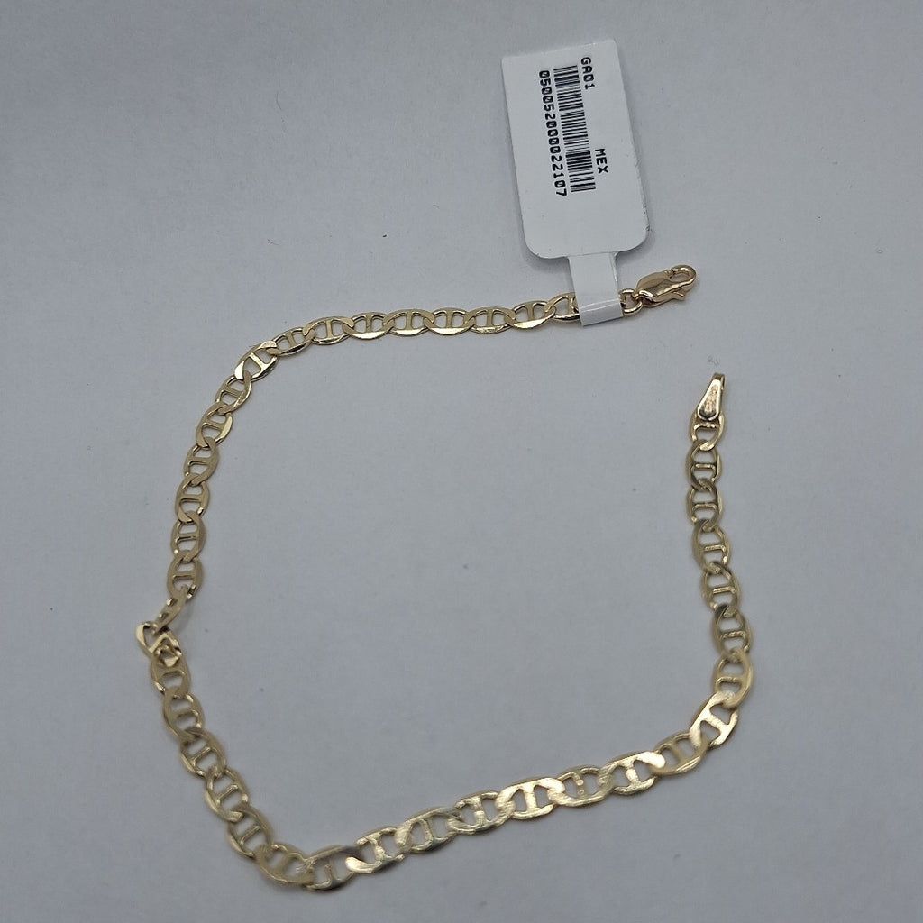 PULSERAS TEJIDO MARINERA ORO 14K 21 CM 3.5 GR (NUEVO)