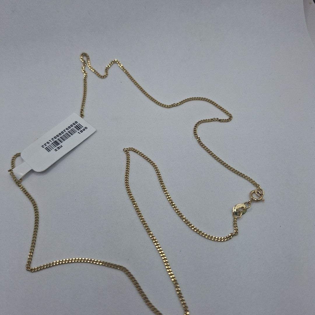 CADENAS TEJIDO BARBADA ORO 10K 55 CM 3.1 GR (NUEVO)