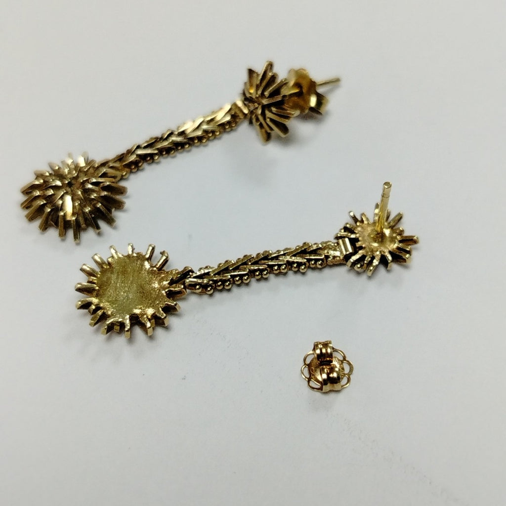 BROQUELES PAR ORO 14 K 3.7 GRMS (SEMINUEVO)
