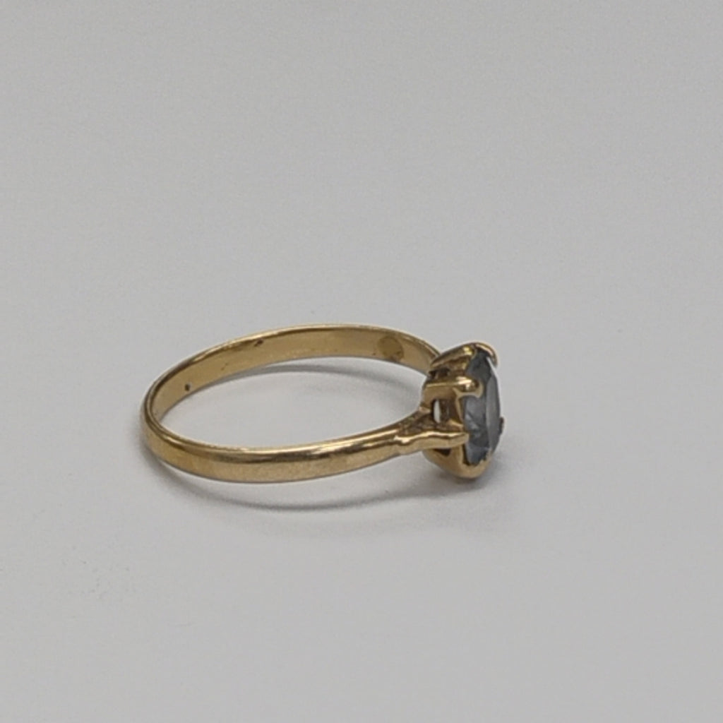 ANILLITO, SOLITARIO ORO 14 K 1.8 GRMS (SEMINUEVO)