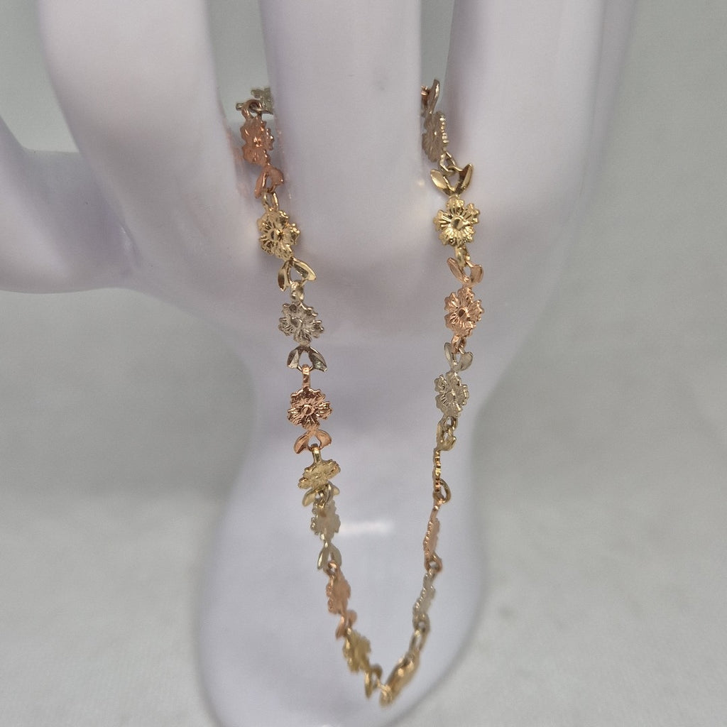 PULSERA ORO COMBINADO 10 K 4.6 GRMS (SEMINUEVO)