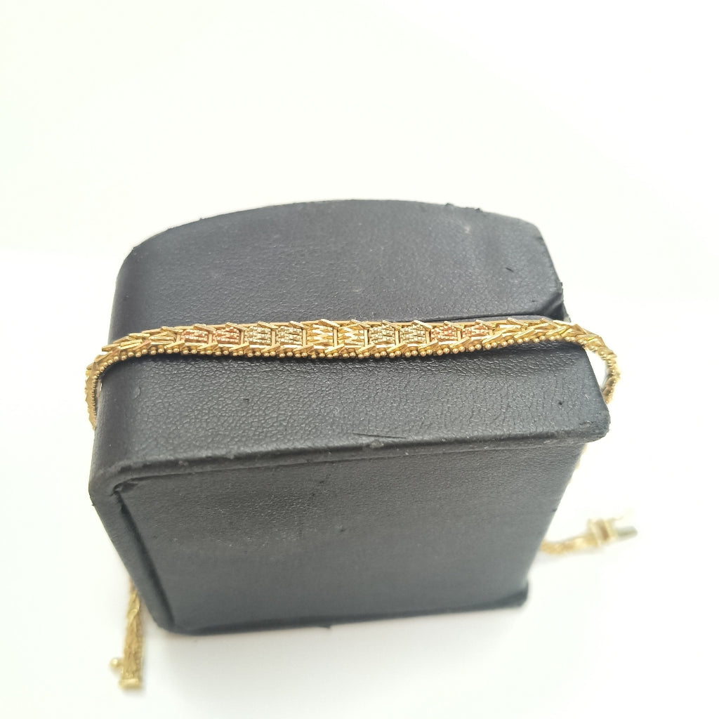 PULSERA ORO COMBINADO 10 K 6,70 GRMS (SEMINUEVO)
