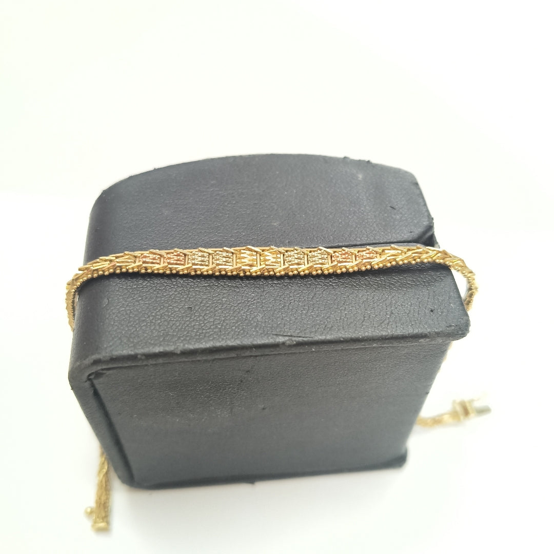 PULSERA ORO COMBINADO 10 K 6,70 GRMS (SEMINUEVO)