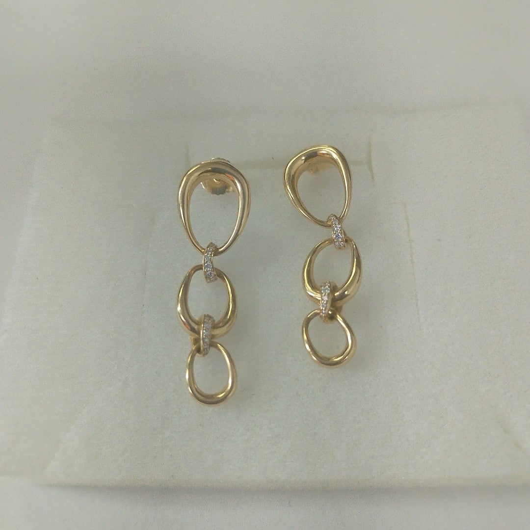 ARETES PAR ORO 18 K 7.7 GRMS (SEMINUEVO)
