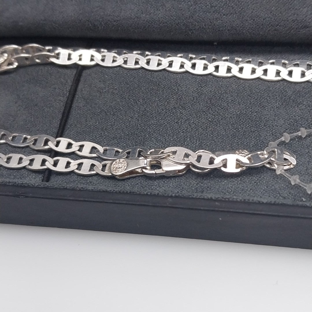 CADENA TEJIDO GUCHI PLATA .925 60 CM 9.2 GR (NUEVO)