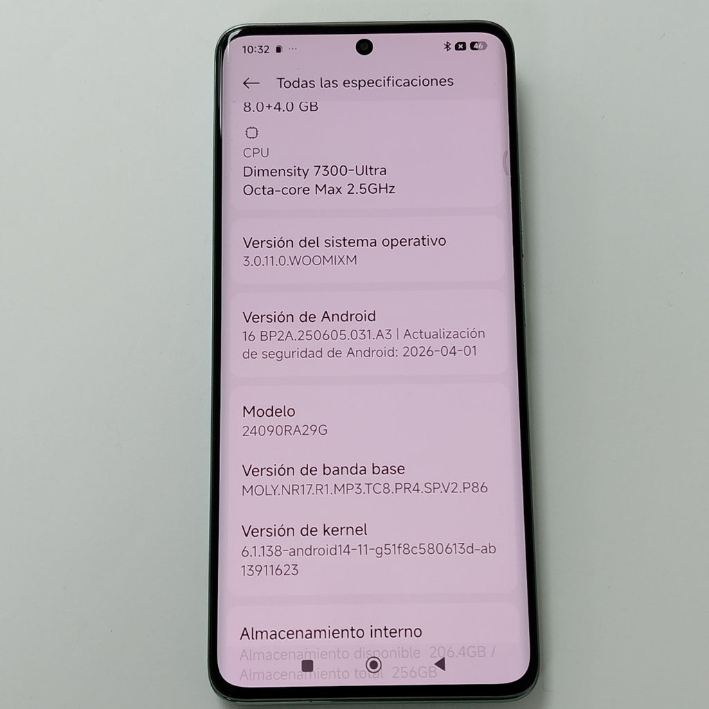 CELULAR XIAOMI REDMI NOTE 14 PRO 5G 24090RA29G (2025) 256 GB 8 GB RAM (SEMINUEVO)