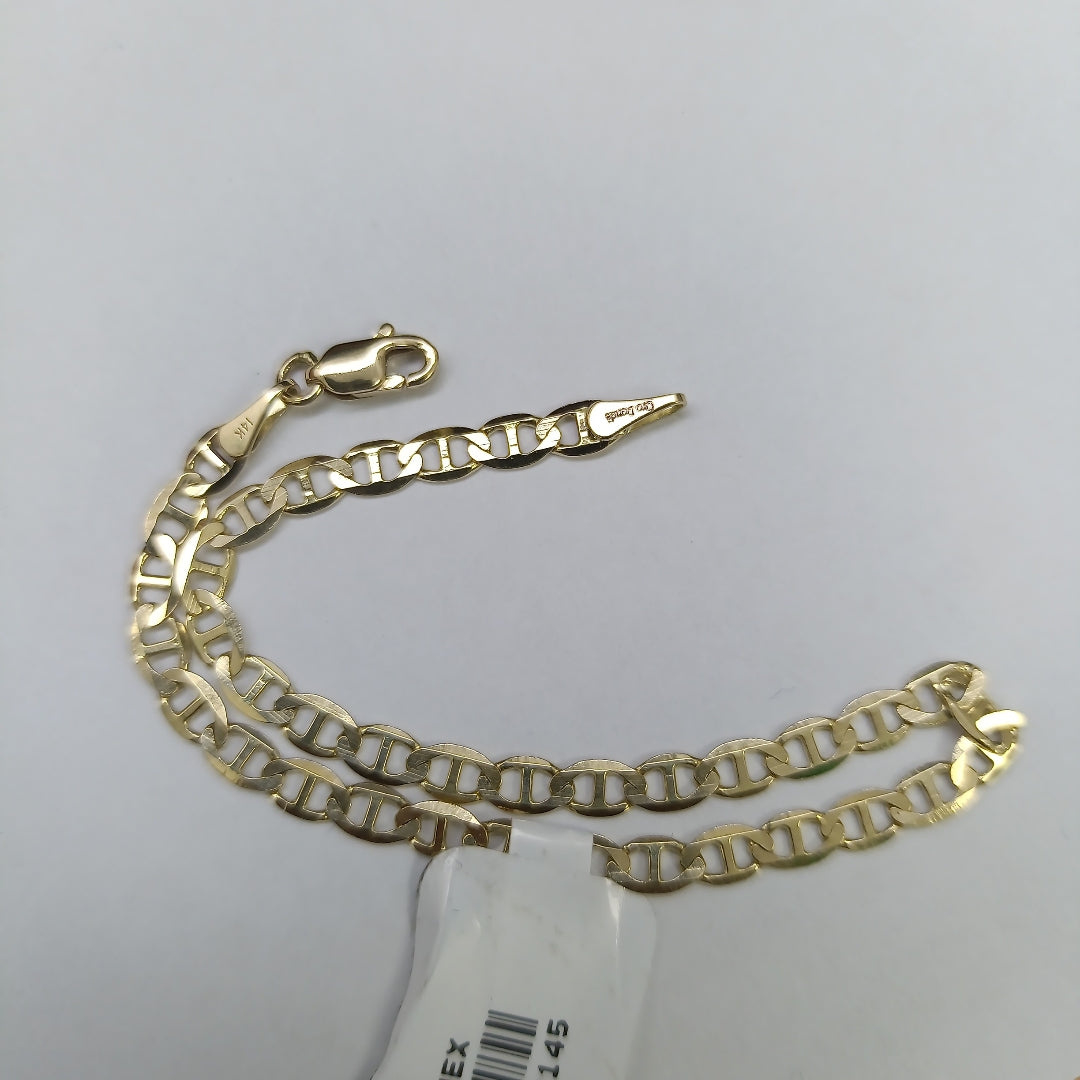 PULSERAS TEJIDO MARINERA ORO 14K 18 CM 2.9 GR (NUEVO)