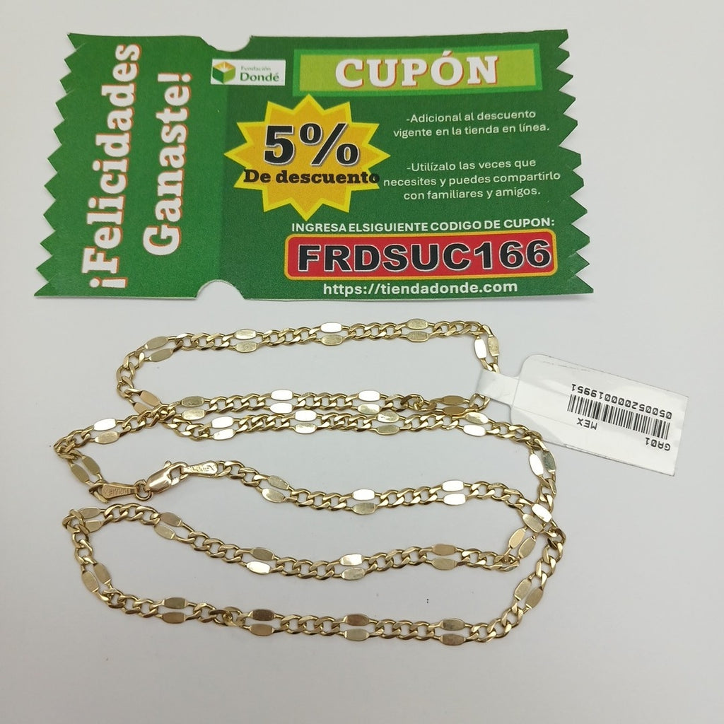 CADENAS TEJIDO ESPECIAL ORO 10K 55 CM 7 GR (NUEVO)