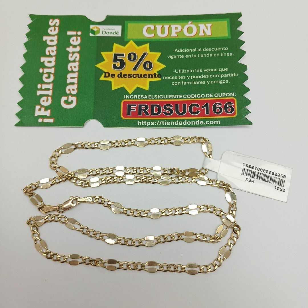 CADENAS TEJIDO ESPECIAL ORO 10K 55 CM 7 GR (NUEVO)