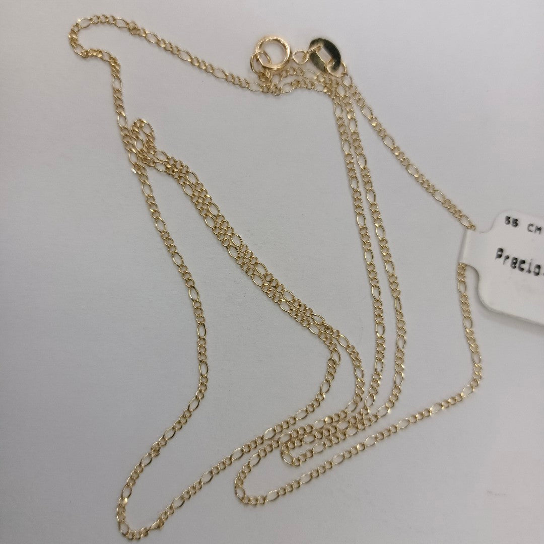 CADENAS TEJIDO 3X1 ORO 10K 55 CM 1.5 GR (NUEVO)