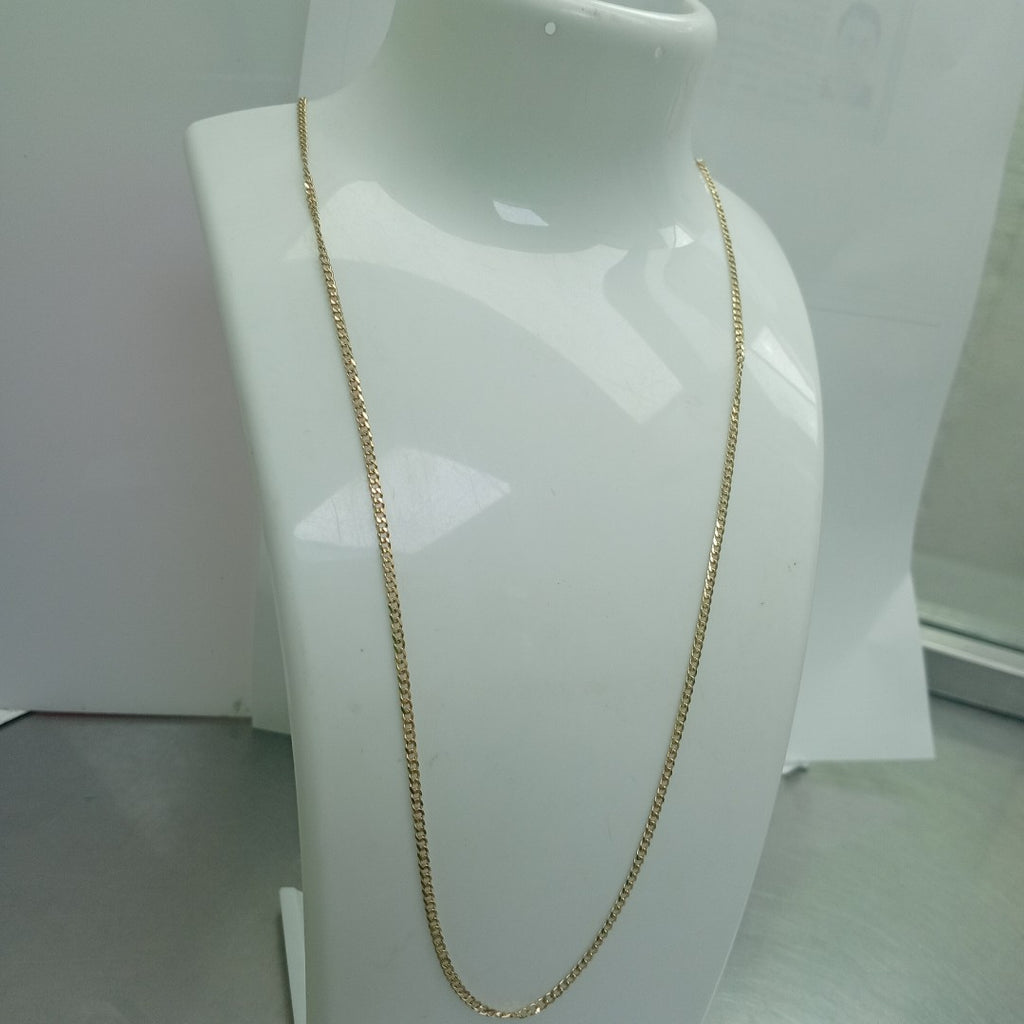 CADENAS TEJIDO BARBADA ORO 10K 55 CM 3.8 GR (NUEVO)