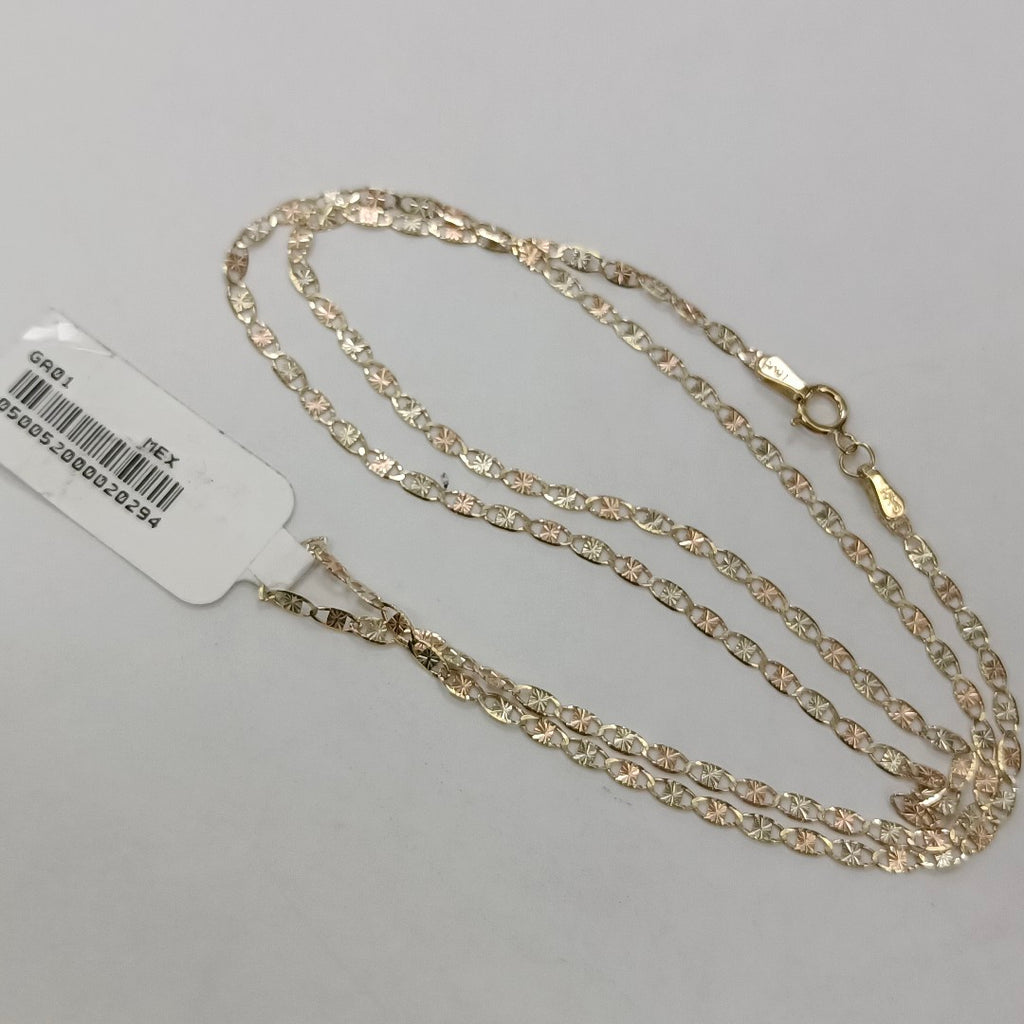 CADENAS TEJIDO GUCHI ORO 10K 55 CM 2.5 GR (NUEVO)