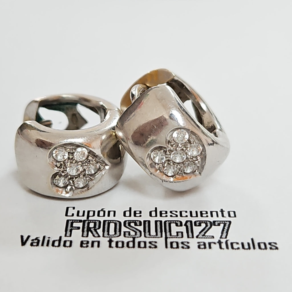 ARETES PAR ORO BLANCO 14 K 8.6 GRMS (SEMINUEVO)