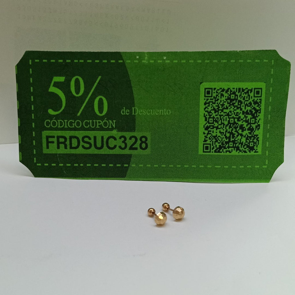 BROQUELES PAR ORO 14 K 0,60 GRMS (SEMINUEVO)