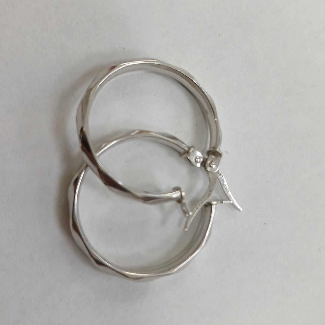 ARRACADAS PAR ORO, ORO BLANCO 14 K 2.1 GRMS (SEMINUEVO)