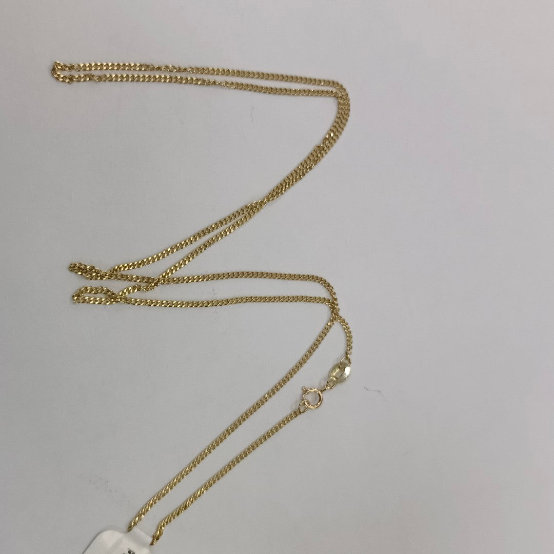 CADENAS TEJIDO BARBADA ORO 10K 55 CM 3 GR (NUEVO)