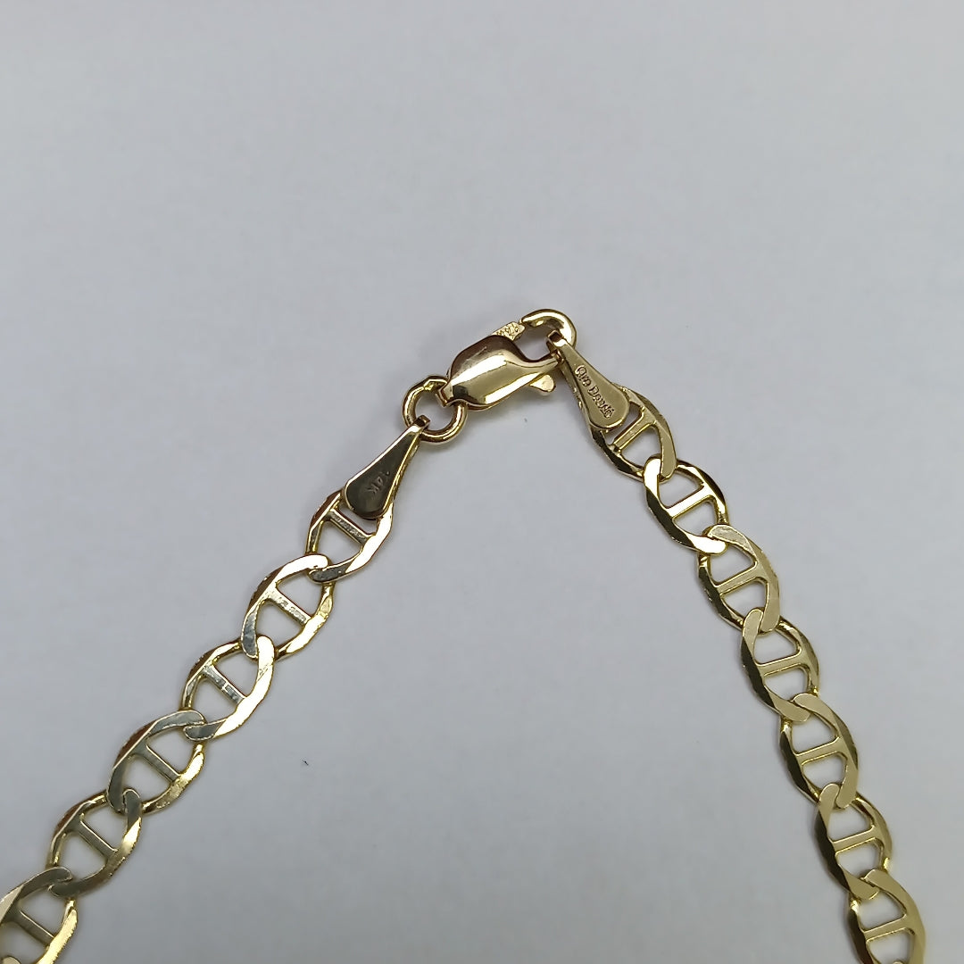 PULSERAS TEJIDO MARINERA ORO 14K 18 CM 2.9 GR (NUEVO)