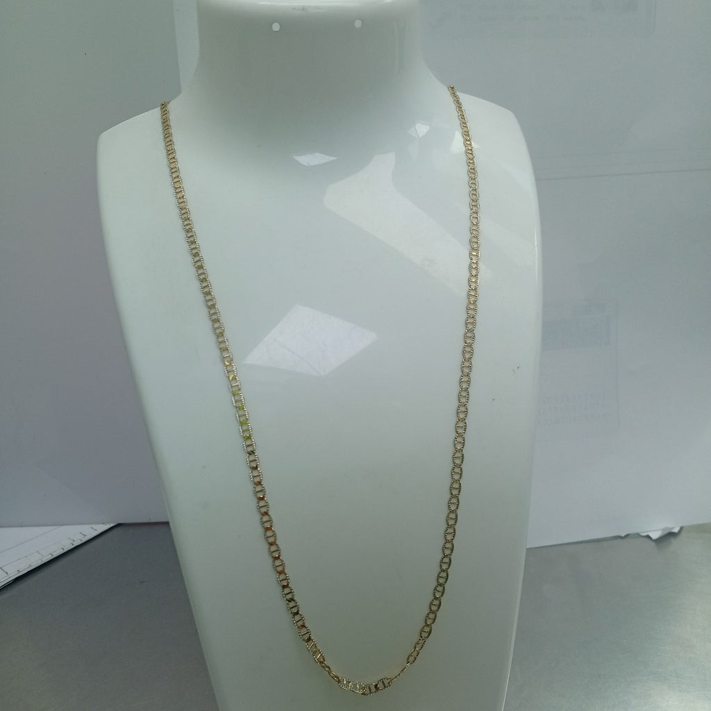 CADENAS TEJIDO GUCHI DIAMANTADO ORO 10K 55 CM 3.9 GR (NUEVO)