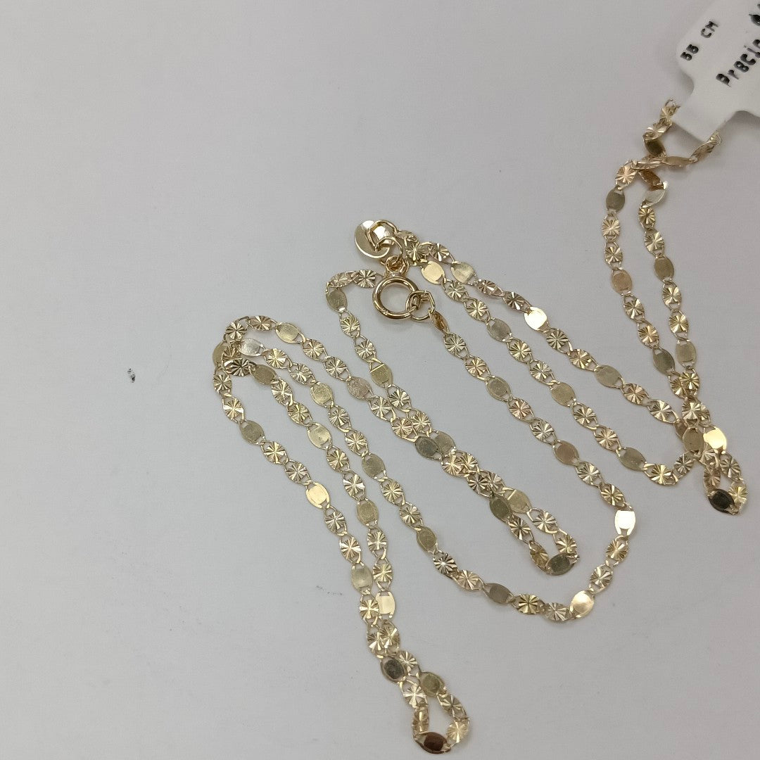 CADENAS TEJIDO GUCHI ORO 10K 55 CM 1.8 GR (NUEVO)