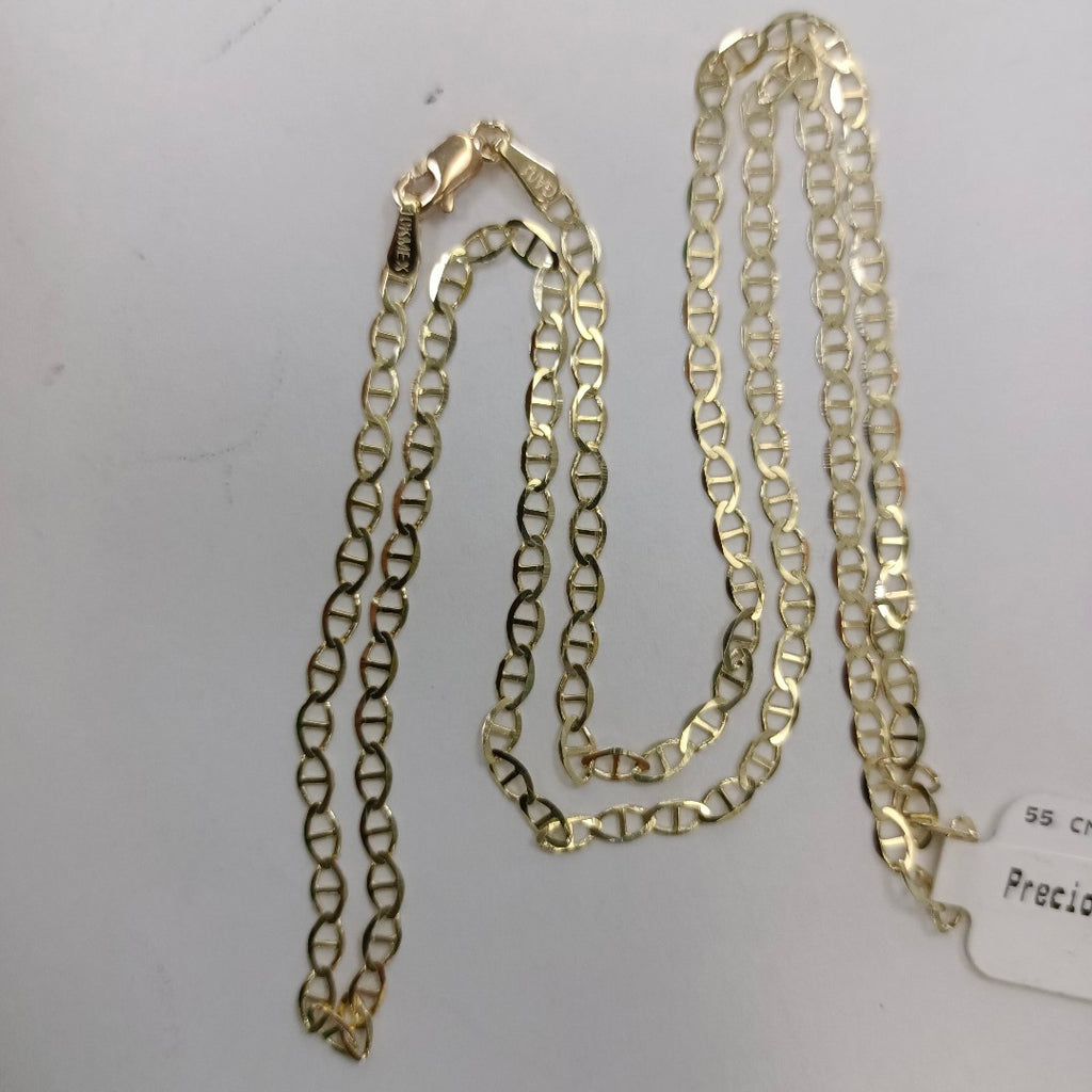 CADENAS TEJIDO GUCHI ORO 10K 55 CM 3.9 GR (NUEVO)