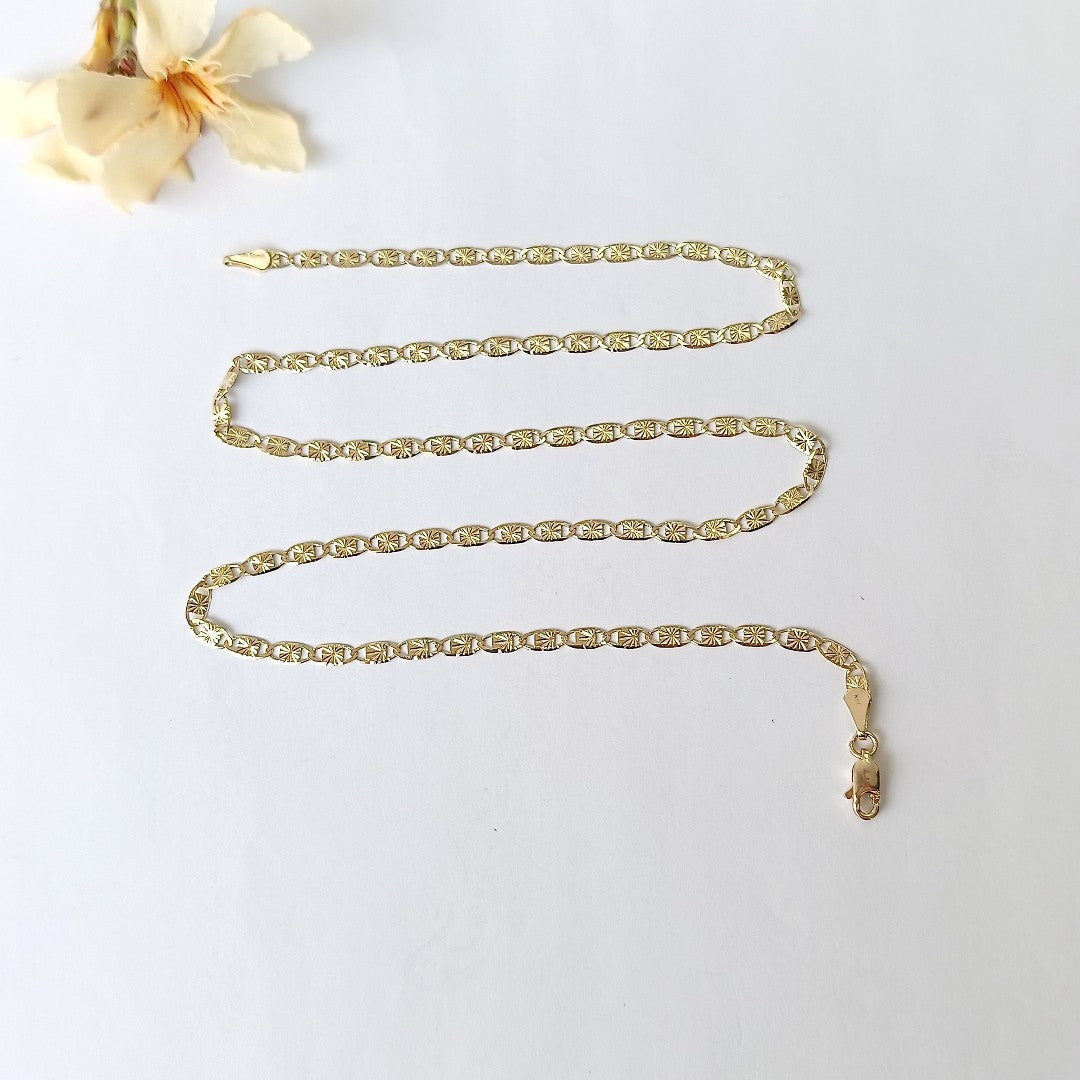 CADENAS TEJIDO GUCHI ORO 14K 55 CM 6.9 GR (NUEVO)