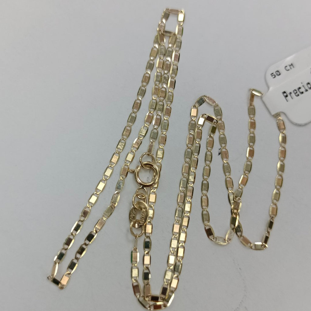 CADENAS TEJIDO ESPEJO ORO 10K 50 CM 1.5 GR (NUEVO)
