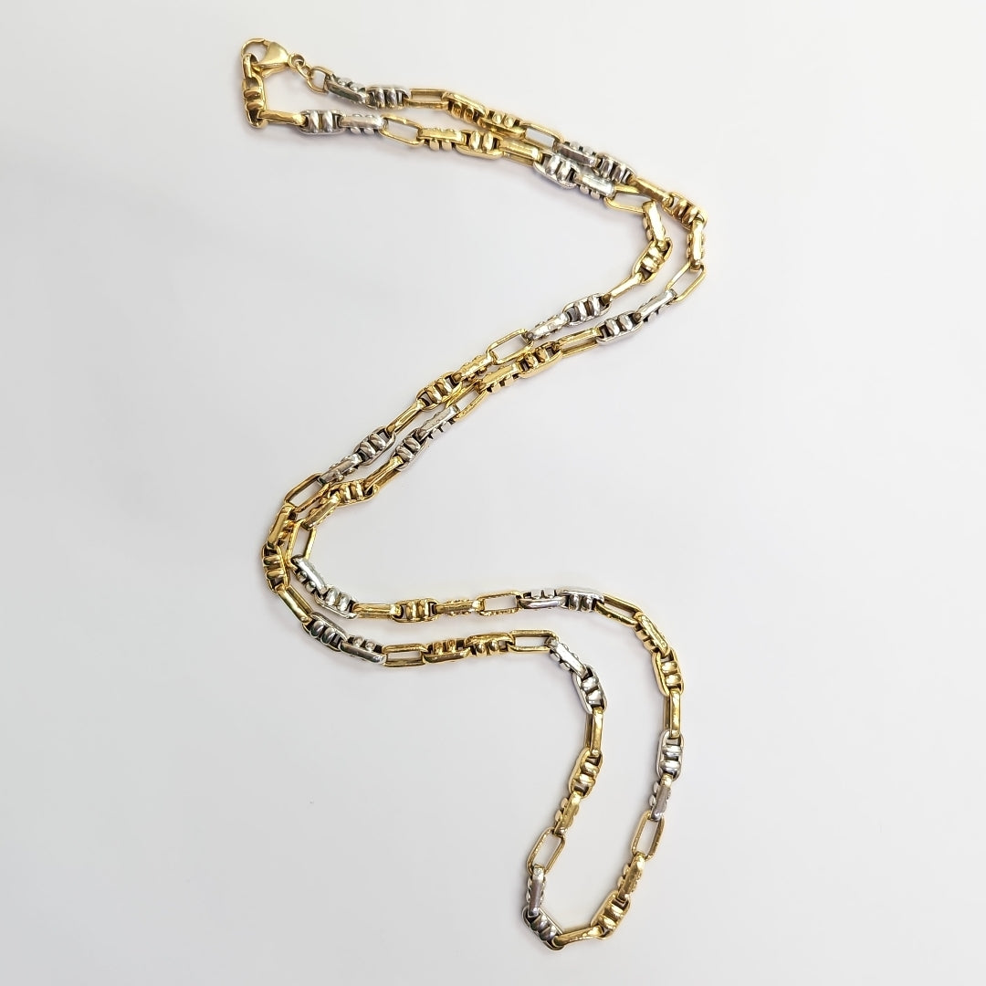 CADENA ORO, ORO BLANCO 14 K 24.7 GRMS (SEMINUEVO)