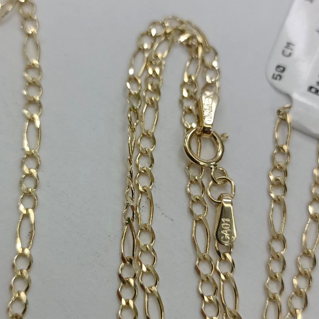 CADENAS TEJIDO 3X1 ORO 10K 50 CM 2.7 GR (NUEVO)