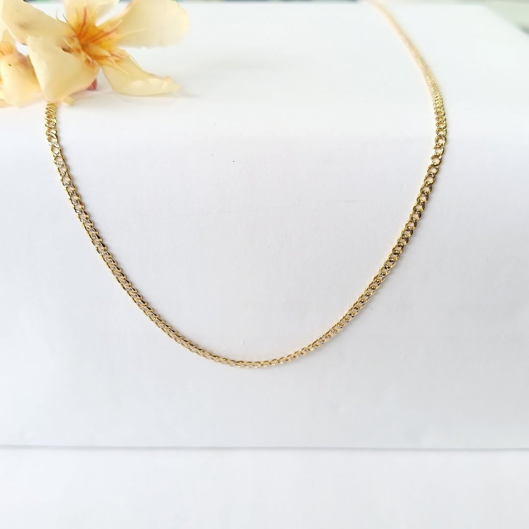 CADENAS BARBADA DIAMANTADA ORO 14K 60 CM 6.1 GR (NUEVO)