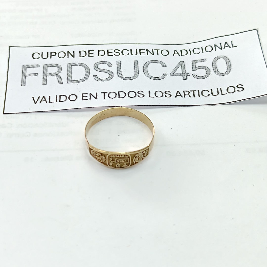 ANILLO DE GRADUACIÓN ORO 8 K 1,00 GRMS (SEMINUEVO)