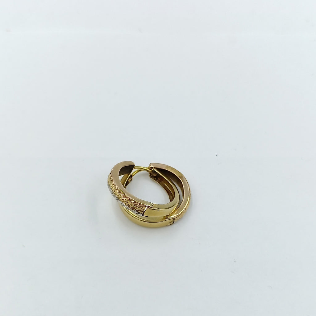 ARRACADAS PAR ORO, ORO COMBINADO 10 K 1.6 GRMS (SEMINUEVO)