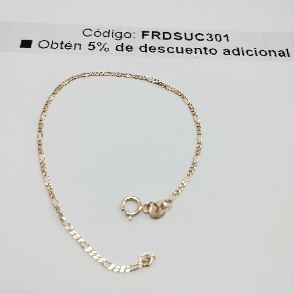 PULSERAS TEJIDO 3X1 ORO 14K 16 CM 0.9 GR (NUEVO)