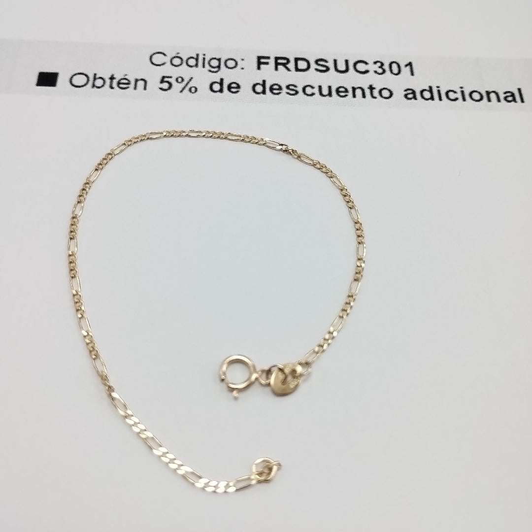 PULSERAS TEJIDO 3X1 ORO 14K 16 CM 0.9 GR (NUEVO)
