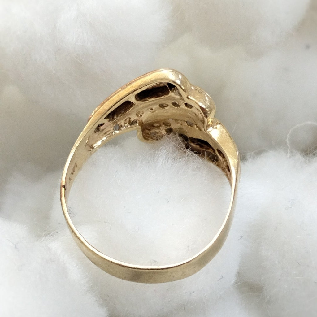 ANILLO ORO, ORO COMBINADO 14 K 4.5 GRMS (SEMINUEVO)