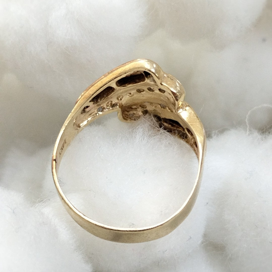 ANILLO ORO, ORO COMBINADO 14 K 4.5 GRMS (SEMINUEVO)