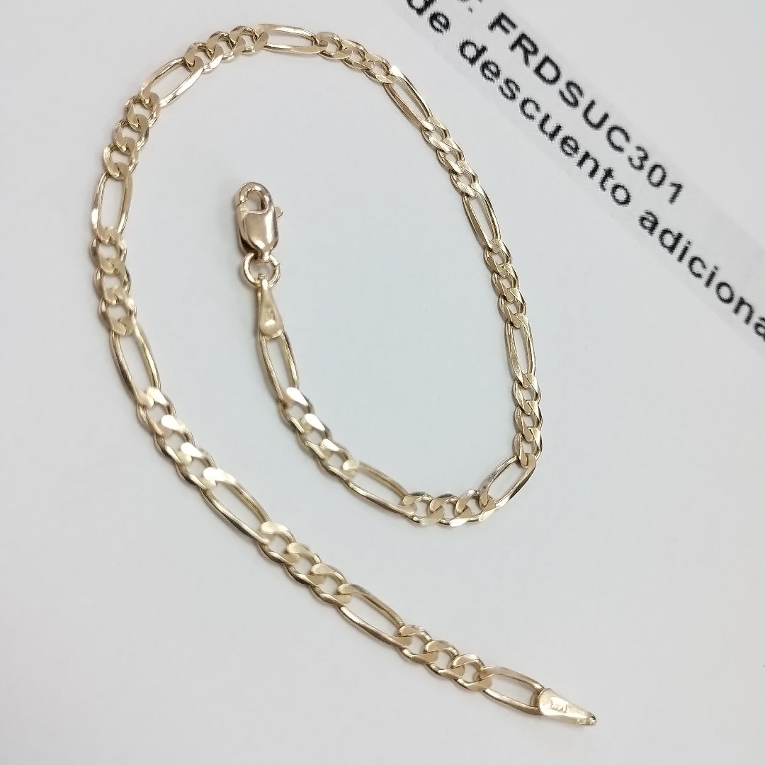 PULSERAS 3X1 ORO 14K 21 CM 3.3 GR (NUEVO)