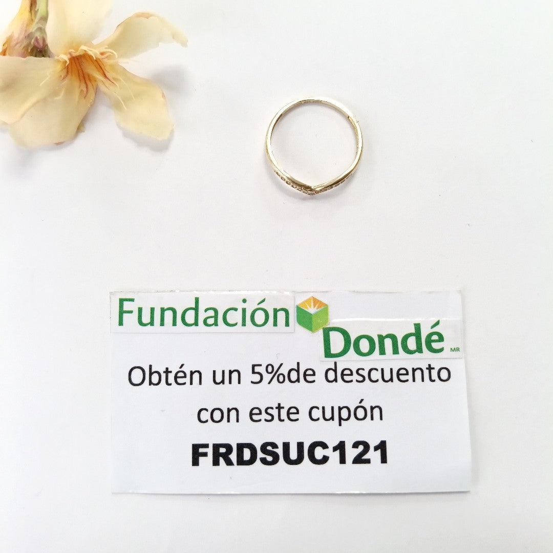 ANILLOS C/CIRCONIA ORO 10K TALLA 9 1.2 GR (NUEVO)