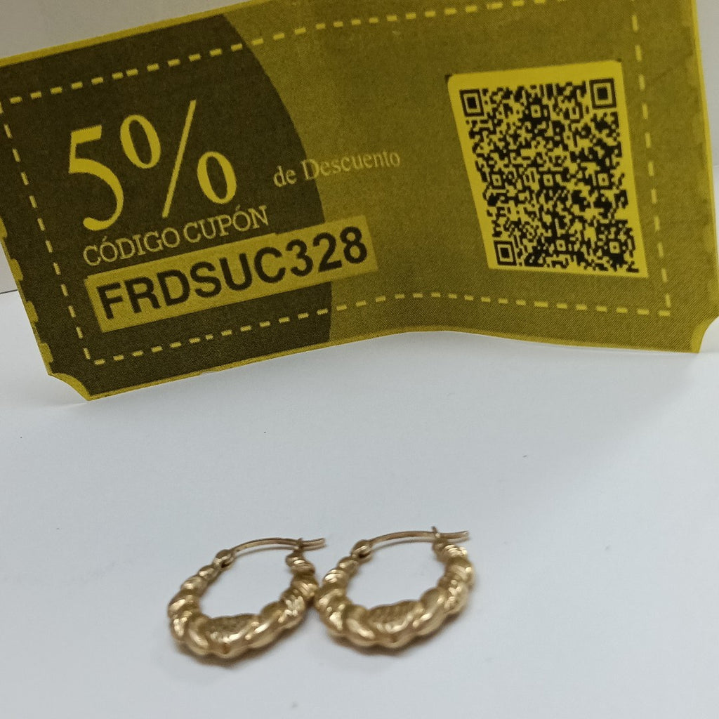 ARRACADAS PAR ORO 14 K 1.6 GRMS (SEMINUEVO)