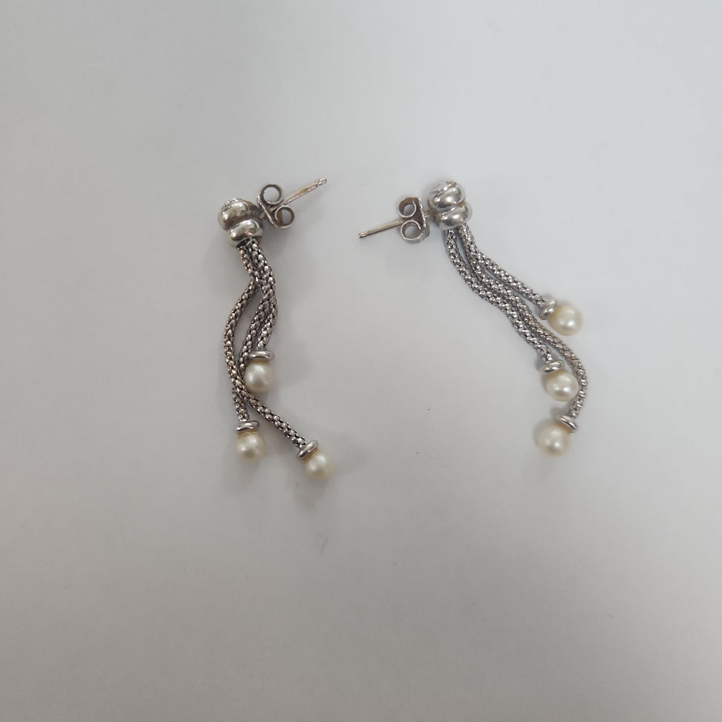 BROQUELES PAR ORO BLANCO 14 K 4.2 GRMS (SEMINUEVO)