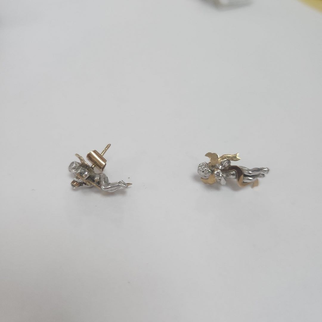 BROQUELES PAR ORO COMBINADO 14 K 4.1 GRMS (SEMINUEVO)