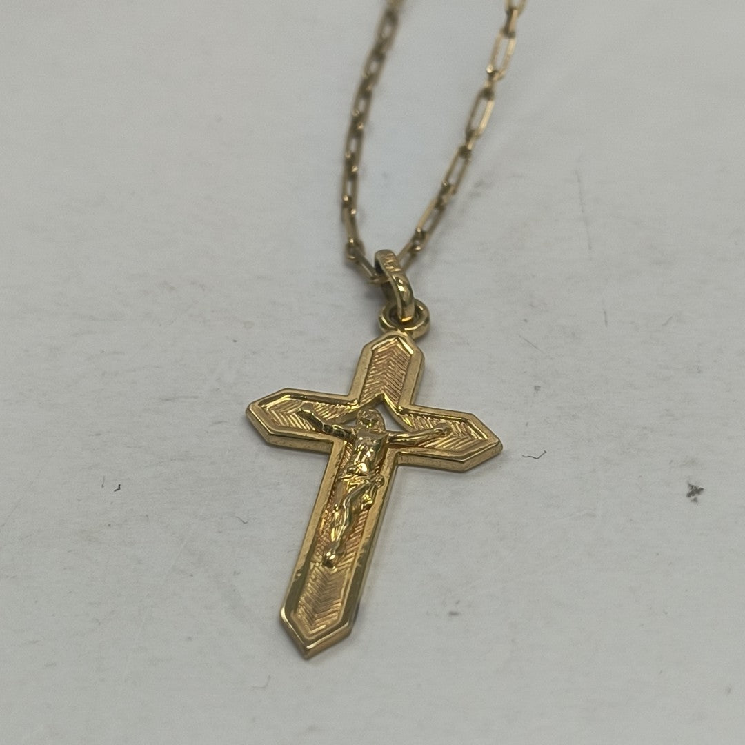 CADENA,CRUCIFIJO ORO 14 K 5,40 GRMS (SEMINUEVO)