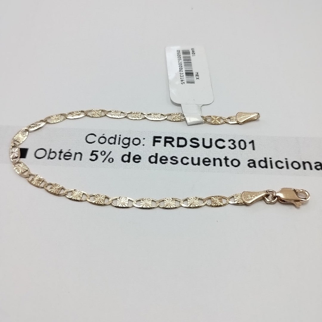 PULSERAS GUCHI ORO 14K 18 CM 2.8 GR (NUEVO)